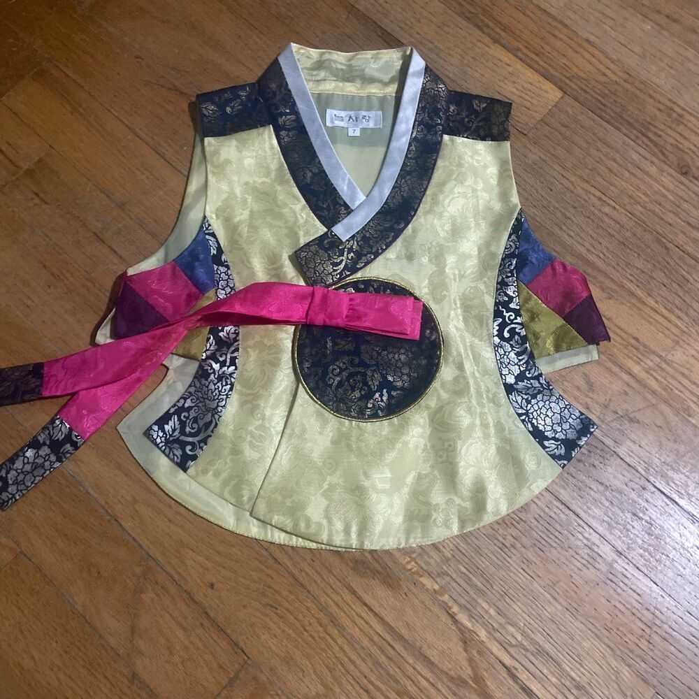 NeulSarang Traditional Korean Boys Hanbok Ceremonial Vest Size 7